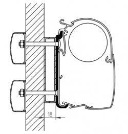 Thule Omnistor 5200/8000/4200 Adapter-Set für Dethleffs Globebus 300cm