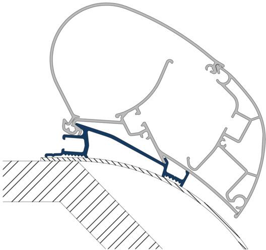 Dometic Perfect Roof 2000/2500 Markisen-Adapter für Laika Kreos 05, 500cm
