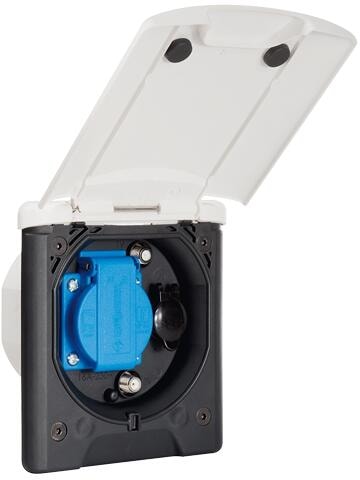 Multi-Außensteckdose, weiß