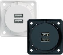 Berker Integro Flow/Pure Doppel USB-Ladesteckdose, 230V