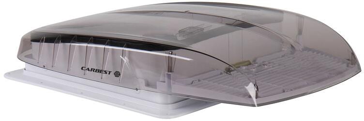 Carbest Dachventilator VanVent mit Verdunkelung, 40x40cm, mit Fernbedienung, rauchglas