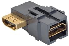 Inprojal System 20.000 HDMI-Verbinder mit Grundplatte, schiefergrau