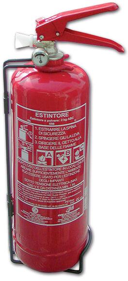 Pulverfeuerlöscher mit Manometer, 2kg