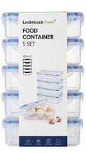 LocknLock Classic HPL816 Frischhaltedosen-Set, 5-teilig, 800 ml