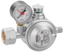 GOK Gasregler EN61-DS (Komb.A x G1/4LH-KN UEDS Man.), 1,5kg/h, 50mbar