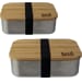 BasicNature Bamboo Lunchbox, Edelstahl