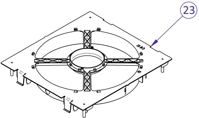Ventilator Rahmen >2008 - Thule Ersatzteil Nr. 1500602392 - passend zu Thule Omnivent