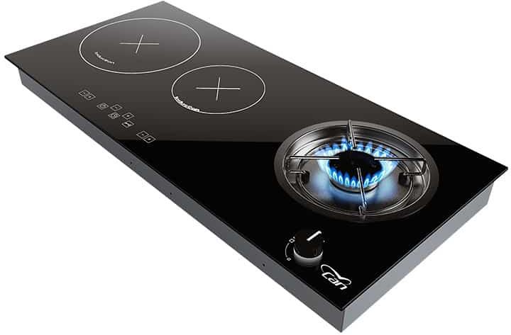 Can HC0770 Hybrid Gaskochfeld Kombination Gas/Induktion, 3-flammig