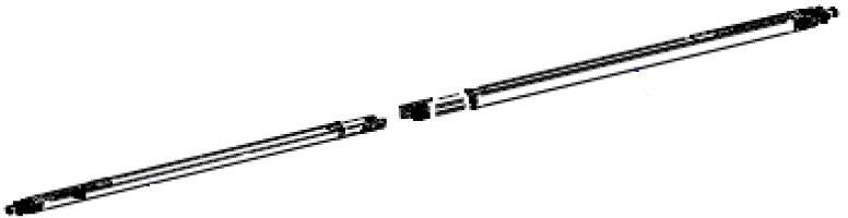 Stützfuß 118cm für Markisenlänge 2,6m - Thule Ersatzteil-Nr. 1500603079 - passend zu Thule Omnistor 5200
