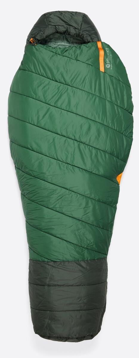 Marmot M17297 Wraptor 30 Synthetic Short Mumienschlafsack, Deep Forest/Fraser Fir, 168cm