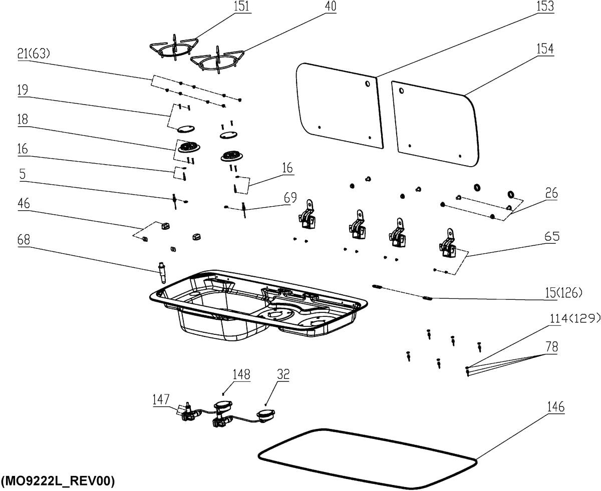Rost, Ø18cm, emailliert - Dometic Ersatzteil Nr. 4453001501 - für Dometic-Kombination MO9222