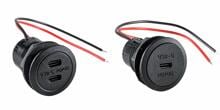 Pro Car USB-C Einbausteckdose, 12/24 V, 30 W, schwarz
