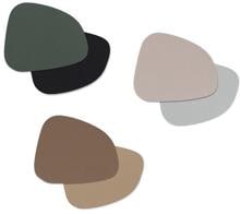 Zeller 2 tone Glasuntersetzer-Set, 4-teilig, Kunstleder