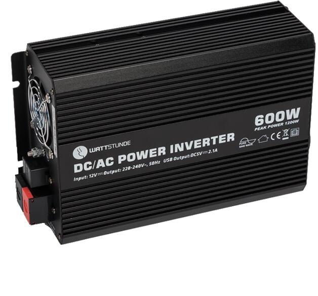 WATTSTUNDE WS12/600SI Sinus Spannungswandler, 12V, 600W bei Camping ...