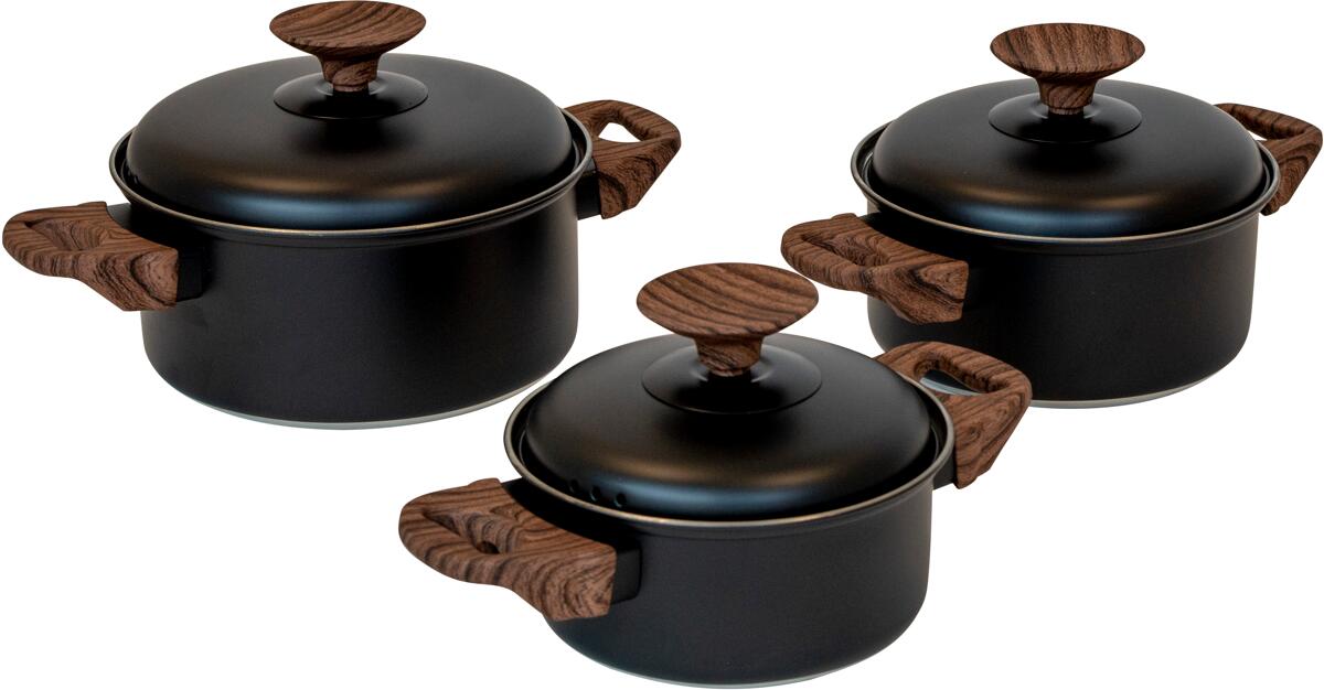 Bo-Camp Stewert Topfset, 3-teilig, schwarz