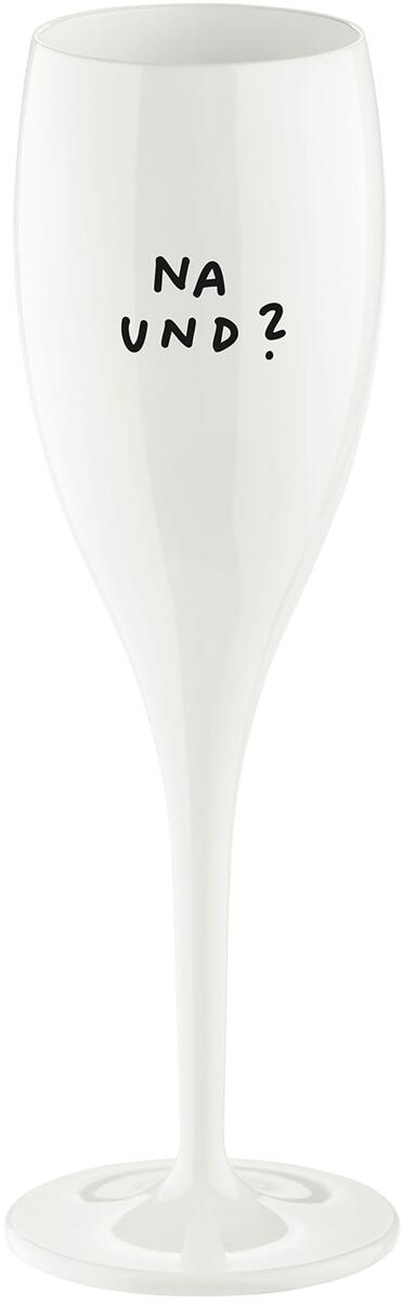 Koziol Cheers No.1 Champagnerglas, 100ml, Na und? cotton white
