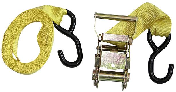 Heusser Spanngurt mit Ratsche, 3,5cm, 200cm, gelb