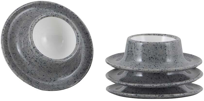 Gimex Solid Line Eierbecherset, 4er Set, granite