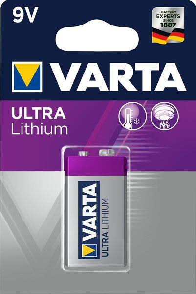 Varta 9V-Block Ultra Lithium Batterie, 1 Stück
