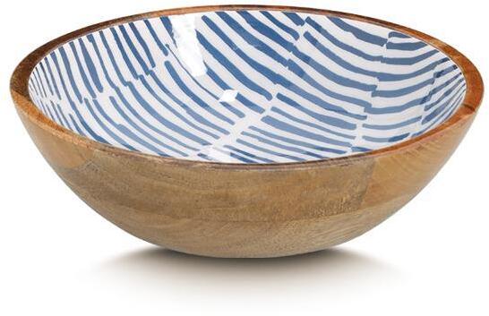 Zeller Schale, Mangoholz, blau, Ø20x6cm