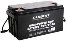 Carbest Power Line 80PL AGM-Batterie, 80Ah
