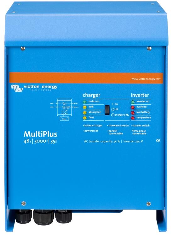 Victron MultiPlus Wechselrichter/Ladegerät mit 50A Transferschalter, 48V, 35A, 2400W