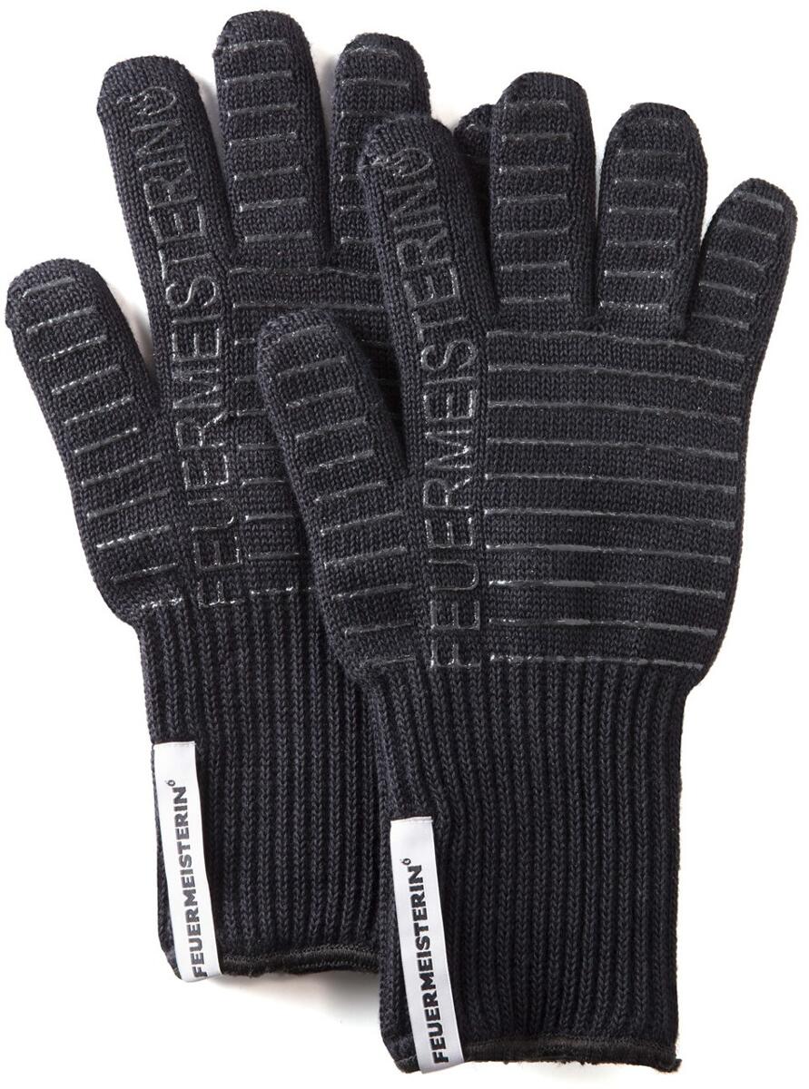 Feuermeisterin Premium BBQ Grillhandschuhe, Aramid, schwarz