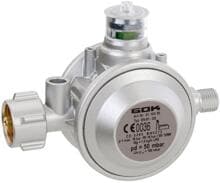 GOK Niederdruckregler EN61-DS (KLF x G 1/4 LH-KN), 1,5kg/h, 29mbar, ohne Manometer, gerade
