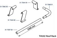 Ladder Support 80mm - Thule Ersatzteil Nr. 1500600519 - für Roof Rack