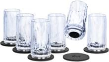 silwy Magnet Shotglas, Kunststoff, 40ml, 6er Set, transparent