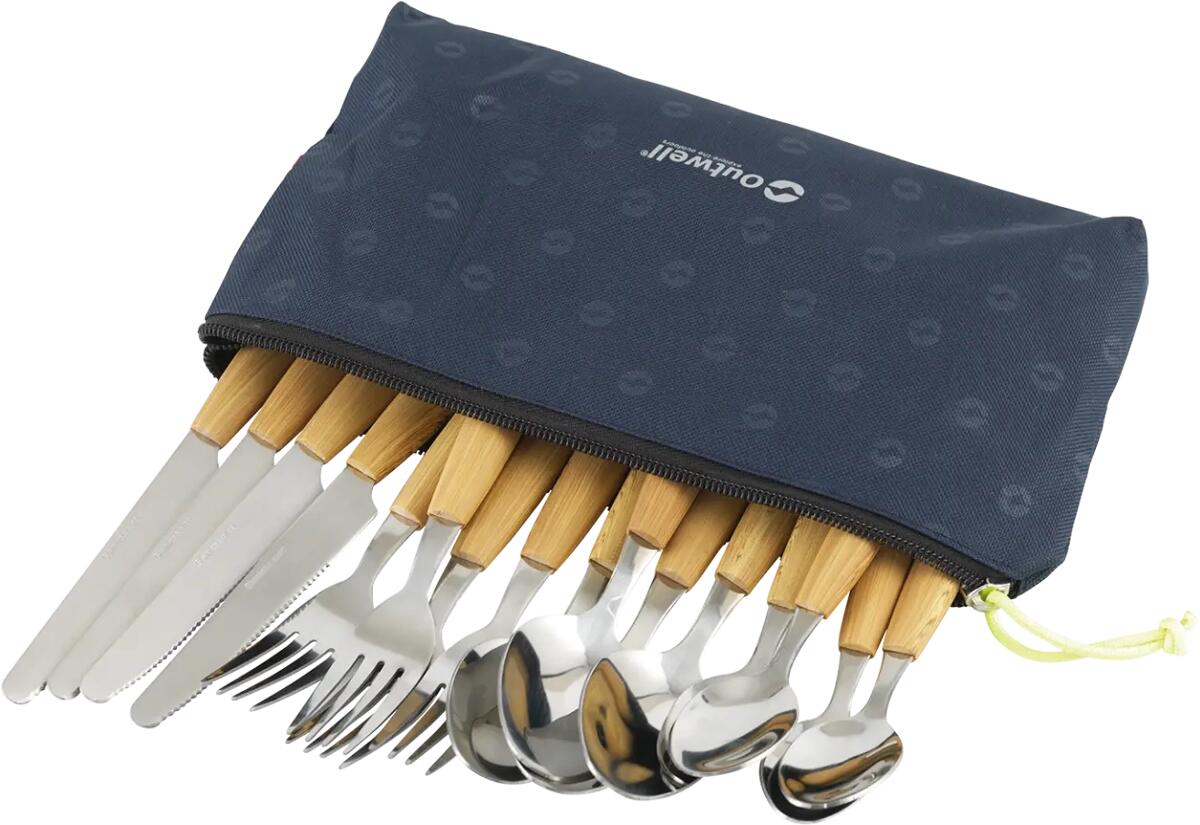 Outwell Calella Besteckset mit Tasche, 16-teilig, Edelstahl