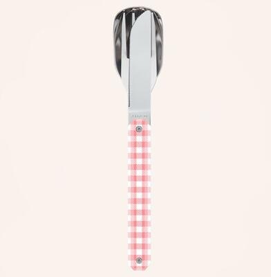 Akinod Feststehendes Besteckset 12h34, Vichy Rosa