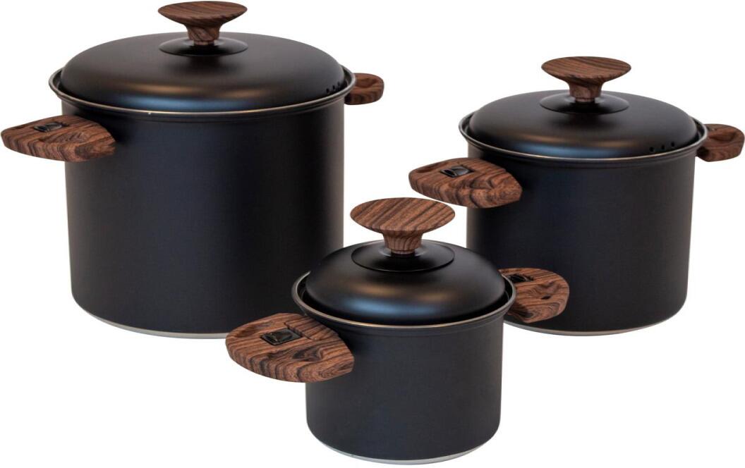 Bo-Camp Hading Topfset, schwarz, 3-teilig
