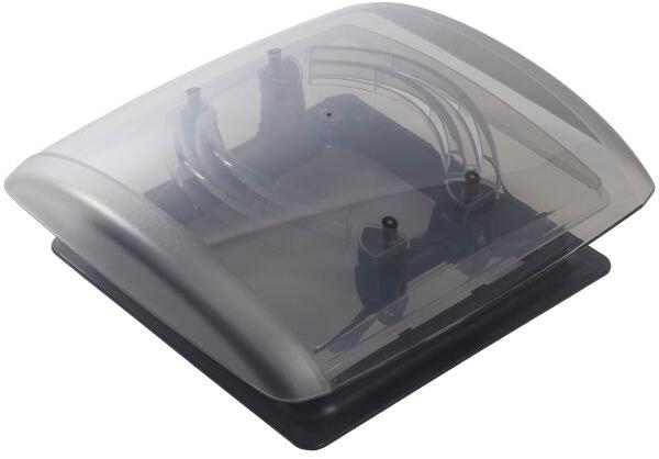 MPK VisionVent S pro Dachhaube, 28x28cm, Dachstärke 24-46mm, mit Doppelplissee, schwarz