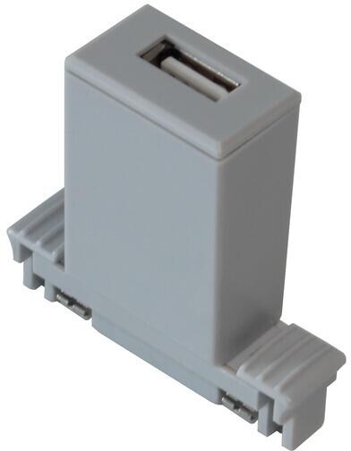 USB-Port für Stromschienensystem, silber