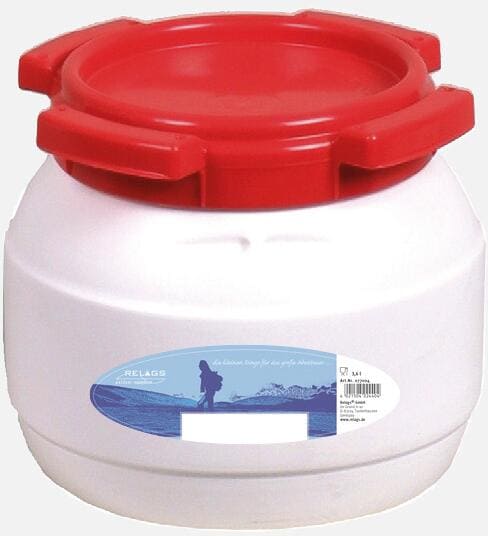 BasicNature Weithalstonne, rund, weiß, 3,6L