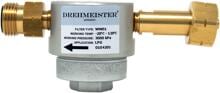DREHMEISTER Smart Gasflaschenfilter, W21,8 x 1/14 LH (lange Version)