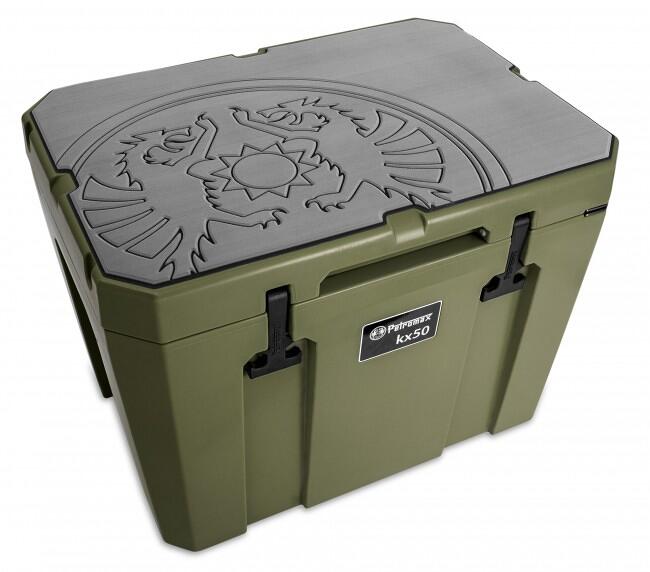 Petromax Haft-Auflage, für Kühlbox kx50, grau, Drachen