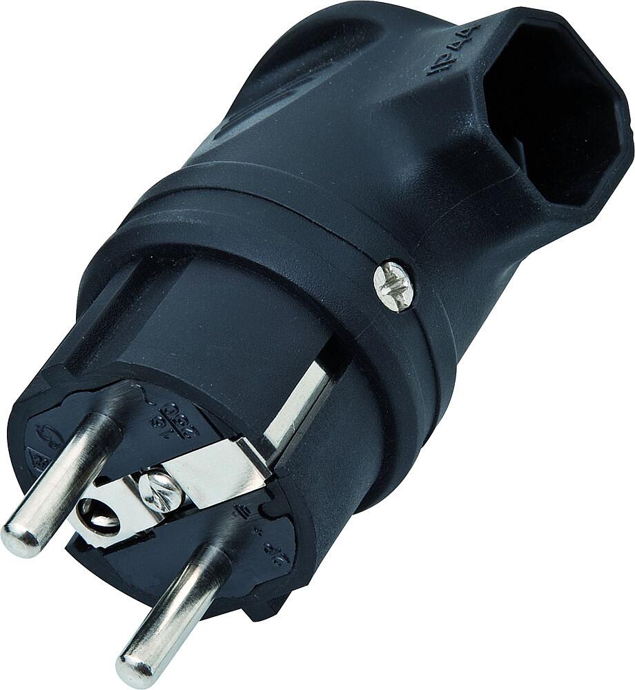 inter BÄR Winkelstecker, mit Thermolplast-Einsatz, schwarz