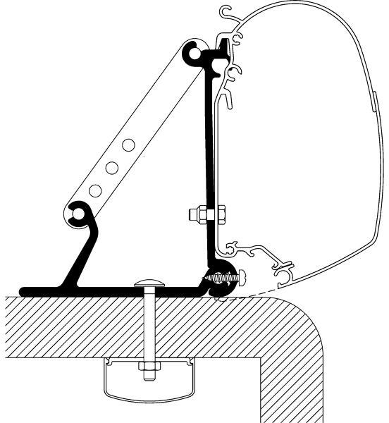 Thule Omnistor 5200/4200/3200 Adapter für Universal Roof