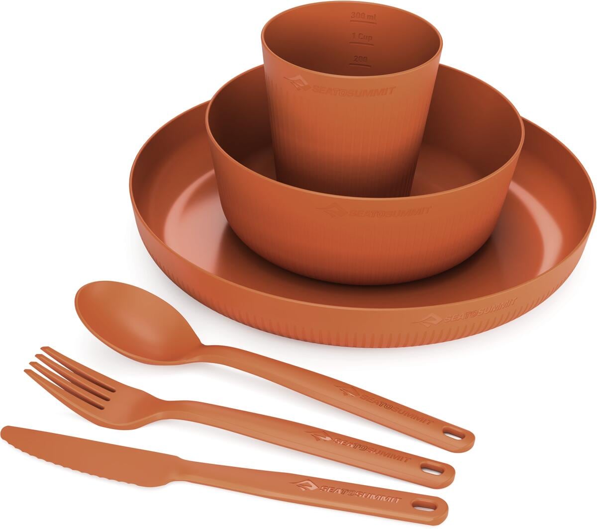 Sea to Summit Camp Geschirr-Set, 6-teilig, mit Meshsack, Burnt Orange