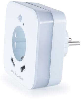 InnTec Nachtlicht mit Bewegungsmelder und Steckdose