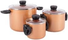 Bo-Camp Slauson Topfset, 3-teilig, bronze