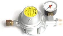 GOK Gasdruckregler, mit Überdruckventil und Manometer, 30mbar, 1,5kg, M20x1,5X6/8 Kompression