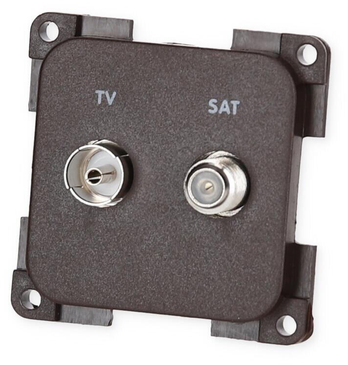 Inprojal System 10.000 Kombisteckdose, TV/SAT, braun