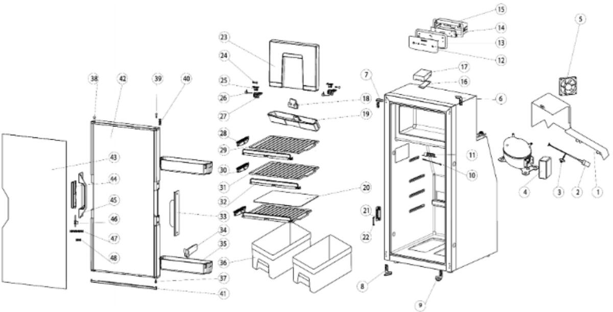 Stromkabel - Thetford Ersatzteil-Nr. 691345 - für T1090/T2090