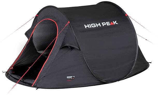 High Peak Vision Wurfzelt, 3-Personen, 180x235cm, schwarz