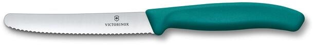 Victorinox Swiss Classic Tafelmesser, wellenschliff, kale green