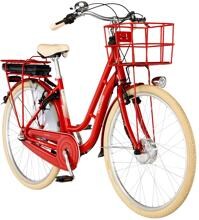 FISCHER Cita Retro 2.0 City Damen E-Bike, 48cm 28", 317 Wh, rot glänzend