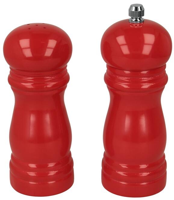 Metaltex Gewürzmühle und Salzstreuer, 2er-Set, rot